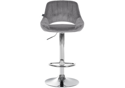 Set di 2 sgabelli da bar in velluto Milet, grigio scuro