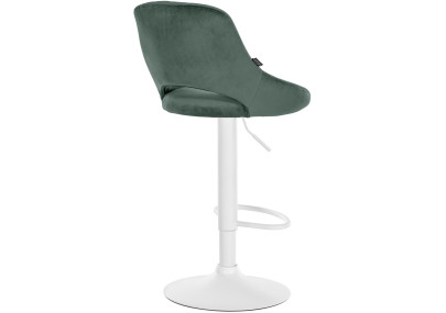 Juego de 2 taburetes de bar Milet de terciopelo verde