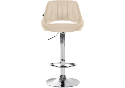 Set di 2 sgabelli da bar Milet in similpelle, crema