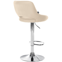 Set di 2 sgabelli da bar Milet in similpelle, crema