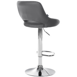 Set di 2 sgabelli da bar Milet, similpelle, grigio C