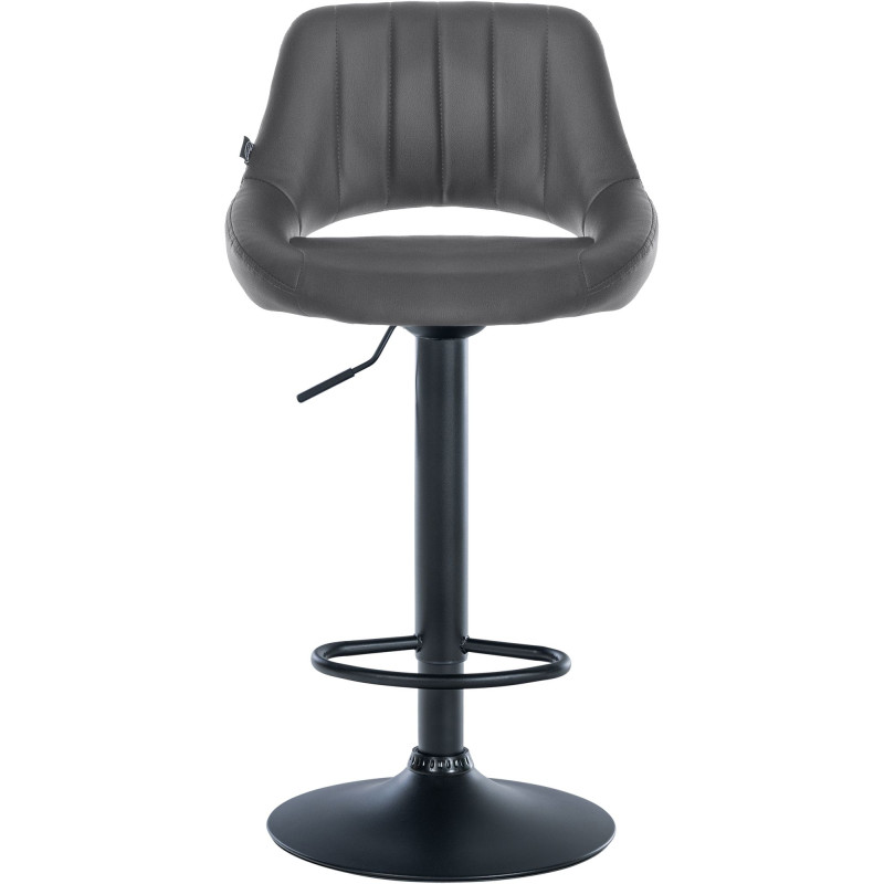 Conjunto de 2 banquetas Milet, em couro sintético, cor cinza B