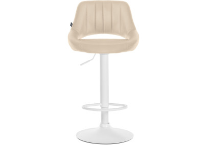 Set di 2 sgabelli da bar Milet, similpelle, crema