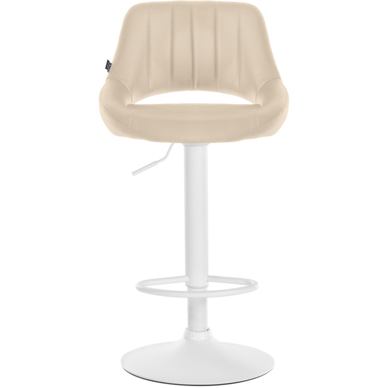 Set di 2 sgabelli da bar Milet, similpelle, crema