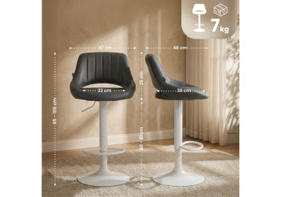 2er Set Barhocker Milet Kunstleder W