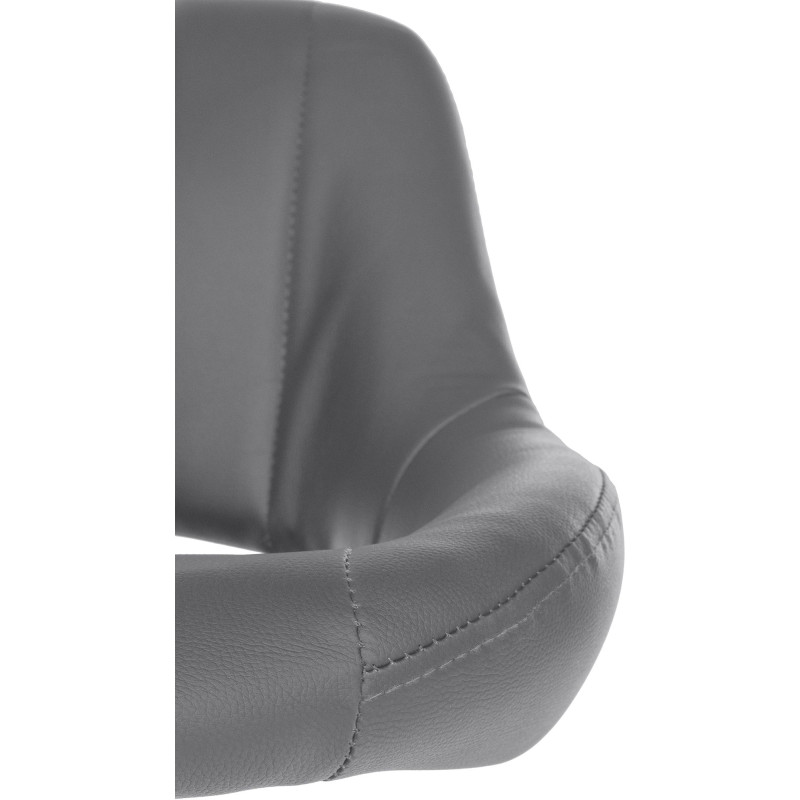 Ensemble de 2 tabourets de bar Milet, en similicuir W gris