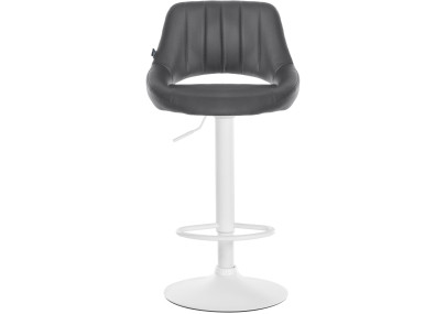 Juego de 2 taburetes de bar Milet, polipiel, gris