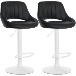Set di 2 sgabelli da bar Milet, similpelle, nero