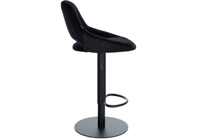 Tabouret de bar HD Milet B en velours noir
