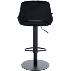Tabouret de bar HD Milet B en velours noir