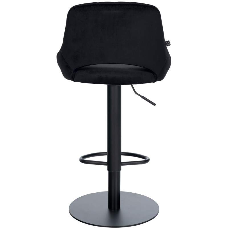 Tabouret de bar HD Milet B en velours noir