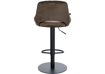 Ensemble de 2 tabourets de bar HD Milet B en velours brun
