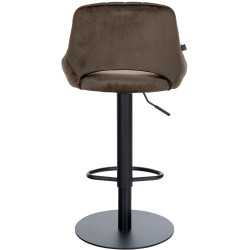Ensemble de 2 tabourets de bar HD Milet B en velours brun