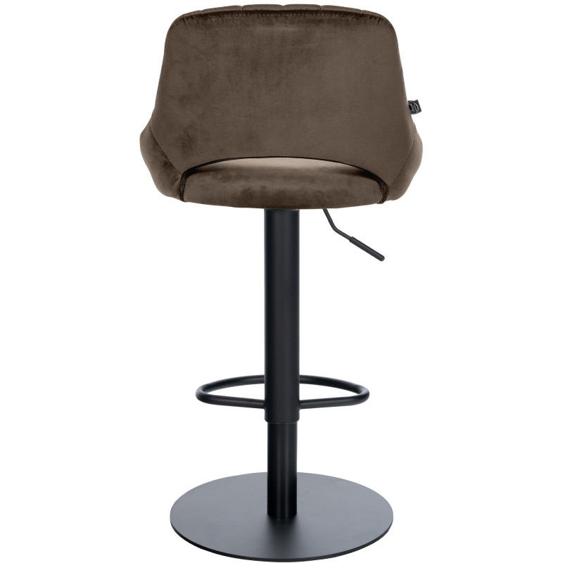 Ensemble de 2 tabourets de bar HD Milet B en velours brun