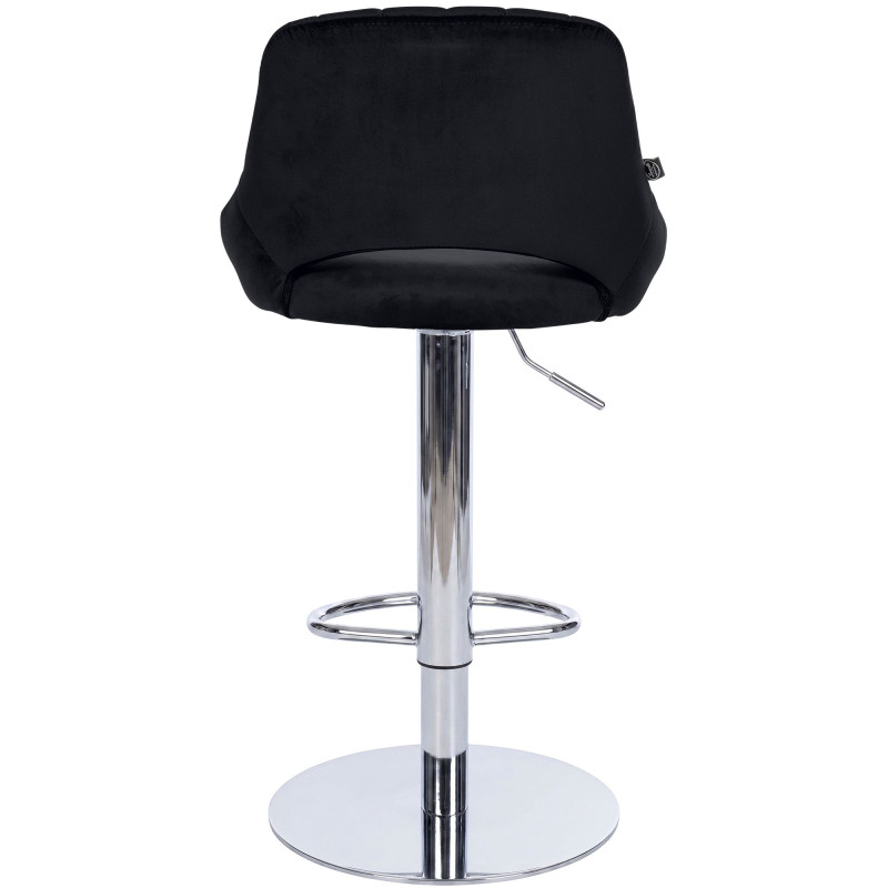 Tabouret de bar HD Milet C en velours noir