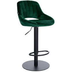 Tabouret de bar HD Milet B en velours vert