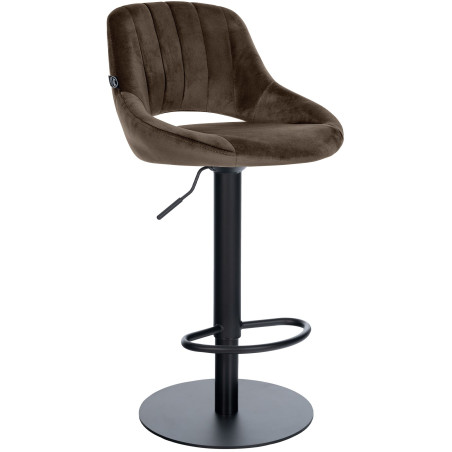 Tabouret de bar HD Milet B en velours brun
