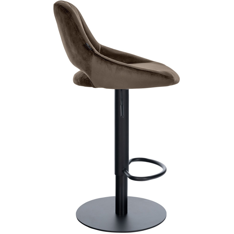 Tabouret de bar HD Milet B en velours brun