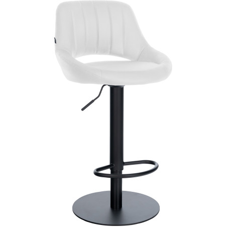 Tabouret de bar HD Milet B en similicuir blanc