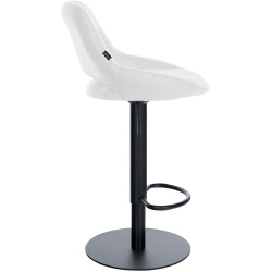 Tabouret de bar HD Milet B en similicuir blanc