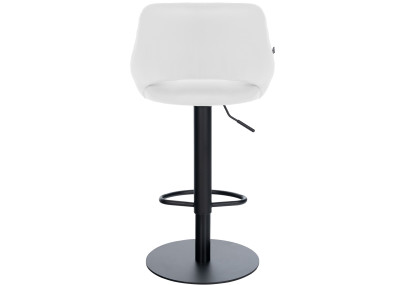 Tabouret de bar HD Milet B en similicuir blanc