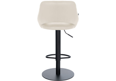 Tabouret de bar HD Milet B en similicuir crème
