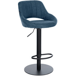Tabouret de bar HD Milet B en tissu bleu