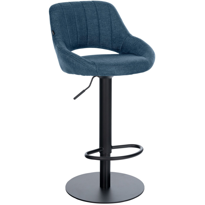 Tabouret de bar HD Milet B en tissu bleu