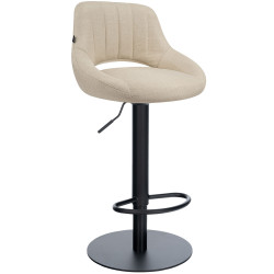 Tabouret de bar HD Milet B en tissu crème