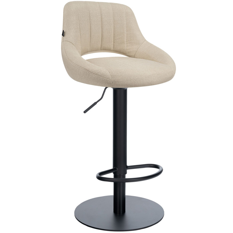 Tabouret de bar HD Milet B en tissu crème
