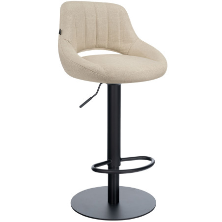 Tabouret de bar HD Milet B en tissu crème
