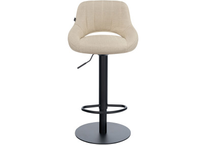 Tabouret de bar HD Milet B en tissu crème