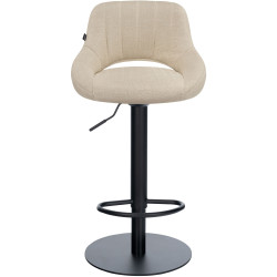 Tabouret de bar HD Milet B en tissu crème