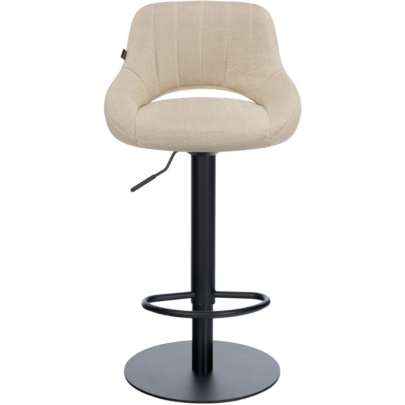 Tabouret de bar HD Milet B en tissu crème