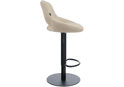 Tabouret de bar HD Milet B en tissu crème