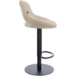 Tabouret de bar HD Milet B en tissu crème