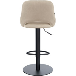 Tabouret de bar HD Milet B en tissu crème
