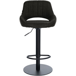 Tabouret de bar HD Milet B en tissu gris foncé