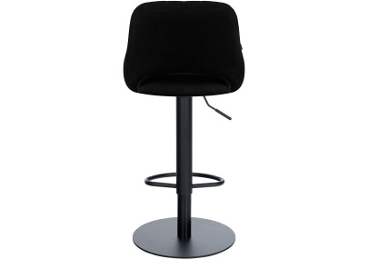 Tabouret de bar HD Milet B en tissu noir