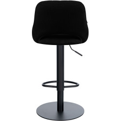 Tabouret de bar HD Milet B en tissu noir