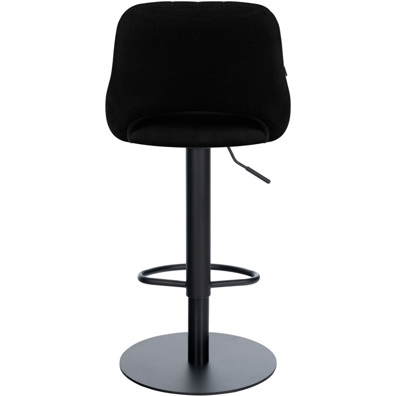 Tabouret de bar HD Milet B en tissu noir