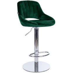 Tabouret de bar HD Milet C en velours vert