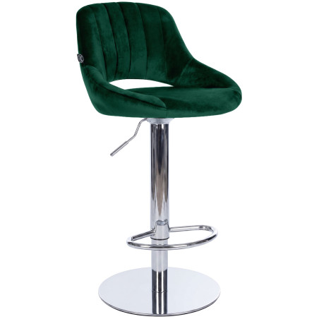 Tabouret de bar HD Milet C en velours vert