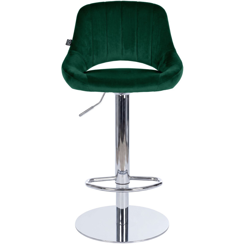 Tabouret de bar HD Milet C en velours vert