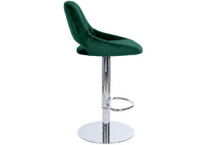 Tabouret de bar HD Milet C en velours vert