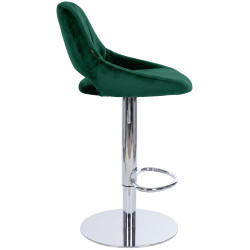 Tabouret de bar HD Milet C en velours vert
