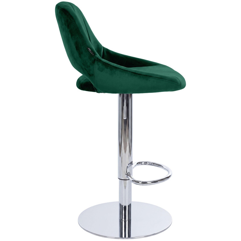 Tabouret de bar HD Milet C en velours vert