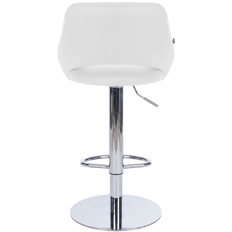 Tabouret de bar HD Milet C en similicuir blanc