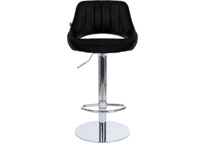 Tabouret de bar HD Milet C en similicuir noir