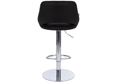 Tabouret de bar HD Milet C en similicuir noir